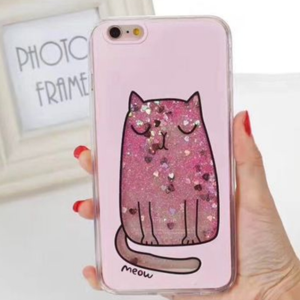 🔥LAST🔥 NEW iPhone X/XS Liquid Glitter Cat Case - Picture 3 of 6